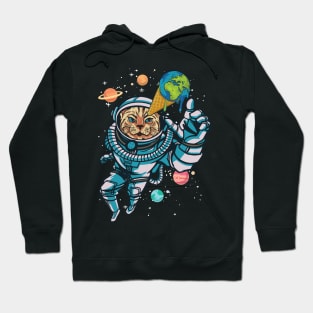 Cat in Space - Funny Spacesuit  Cat Graphic Hoodie